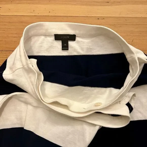 J. Crew rugby knit wrap skirt Navy/ Ivory. Size XS. - Picture 7 of 13
